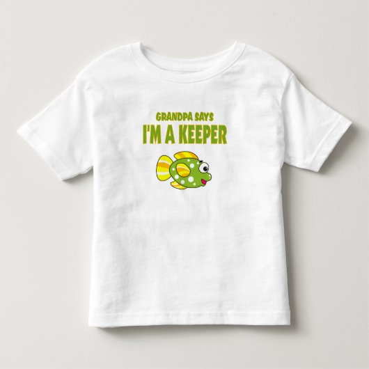 おおもしろいじいちゃんが飼育員だって トドラーTシャツ (正面)