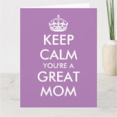 おおもしろいだまりの良い母の日の挨拶 カード (正面)