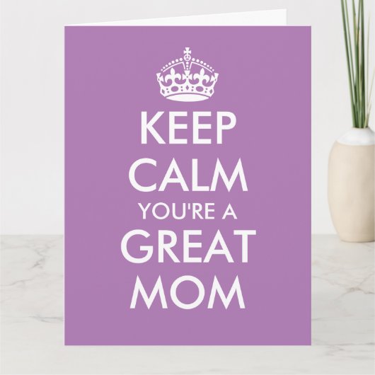 おおもしろいだまりの良い母の日の挨拶 カード (正面)