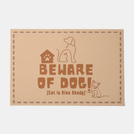 おおもしろいよびユーモアのあるウェルカムマット |犬に注意 ドアマット