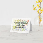 おおもしろい世辞は愚か者のように見える カード (黄色い花)