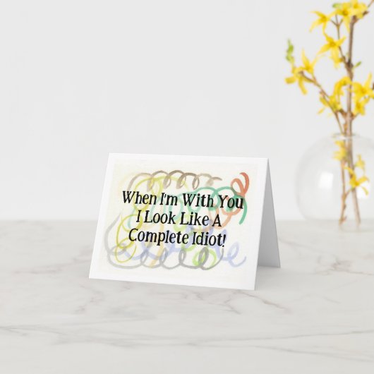 おおもしろい世辞は愚か者のように見える カード (黄色い花)