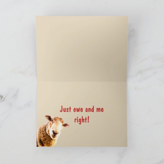 おおもしろい前と私のバレンタインデー動物 シーズンカード (内部)