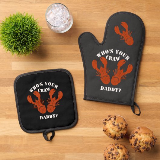 おおもしろい前のクルーパパは誰だ? 鍋つかみ&鍋敷きセット (トップダウン)