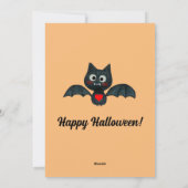 おおもしろい前のハロウィーンこうもりの名前は気が違う シーズンカード (裏面)