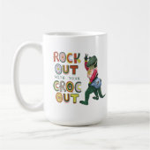 おおもしろい前の悪党とクロコダイル・プン・ロックアウト コーヒーマグカップ (左)