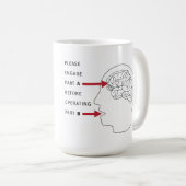 おおもしろい前の脳を使う コーヒーマグカップ (正面右)