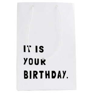 おおもしろい前の誕生日だ ミディアムペーパーバッグ