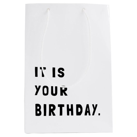 おおもしろい前の誕生日だ ミディアムペーパーバッグ (正面)