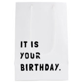 おおもしろい前の誕生日だ ミディアムペーパーバッグ (裏面)