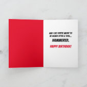 おおもしろい前の誕生日に打ち付けたモンキーレンチ カード (内部)