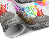 おおもしろい前の誕生日の岩 ラッピングペーパー (ロールコーナー)