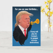 おおもしろい前の遊誕生日にトランプ カード (黄色い花)