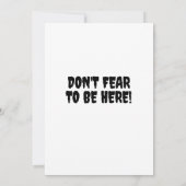 おおもしろい前はゴーストだ！幽霊 招待状 (裏面)