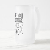 おおもしろい前は冷飲たいマグか フロストグラスビールジョッキ (正面右)