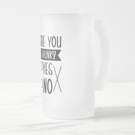 おおもしろい前は冷飲たいマグか フロストグラスビールジョッキ (正面右)