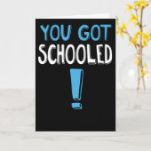 おおもしろい前は得教育を!卒業 カード (黄色い花)