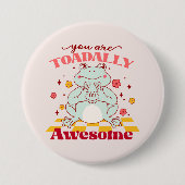 おおもしろい前は素晴らし腐れ 缶バッジ (正面)