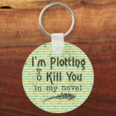 おおもしろい前を殺そうとして描く作家 キーホルダー (正面)