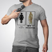 おおもしろい嬢さん私の娘軍隊母パパ Tシャツ