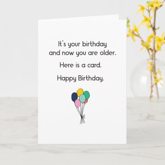 おおもしろい客様の誕生日で、お客様は今より年上 カード (黄色い花)