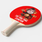 おおもしろい客様の顔を追加するPunチャンピオンのモンキーチンゲーム 卓球ラケット (正面アングル)