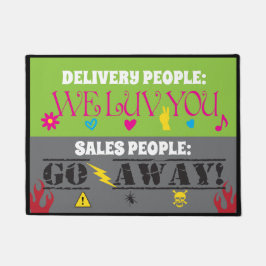 おおもしろい客様のLove販売を行う配達人遠くに ドアマット