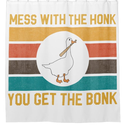 おおもしろい尻をガチャガチャとばす シャワーカーテン (正面)