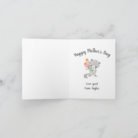 おおもしろい感謝してい母さん与えの日 カード (内部)