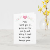 おおもしろい感謝してい母さん与えの日 カード (黄色い花)