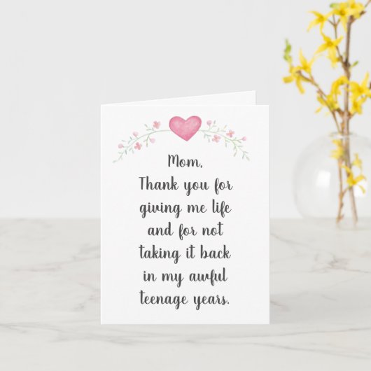 おおもしろい感謝してい母さん与えの日 カード (黄色い花)