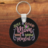 おおもしろい母さんにた最高のだけ キーホルダー (正面)