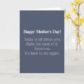 おおもしろい母さんの日は今日ばかりよ カード (黄色い花)