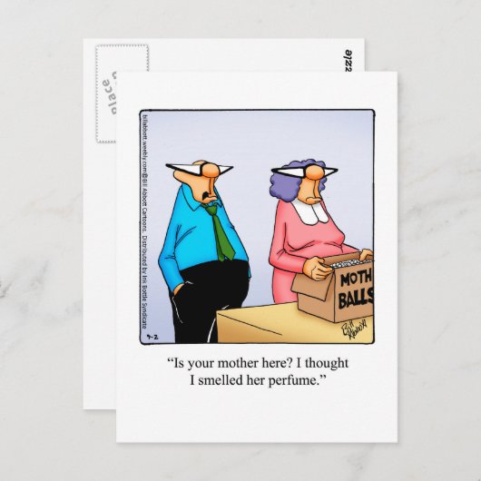 おおもしろい母さんユーモアのはがき ポストカード (正面/裏面)