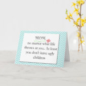 おおもしろい母さん用挨拶状 カード (黄色い花)