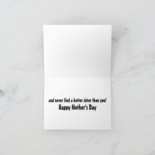 おおもしろい母様の日 カード (内部)