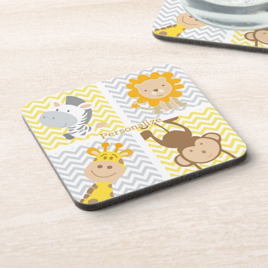 おおもしろい気に入りの可愛い子どもの動物 コースター (左側)