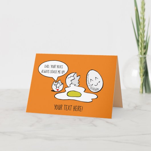 おおもしろい父さパーソナライズされたんの日/誕生日カード カード (正面)