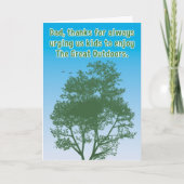 おおもしろい父様の日素晴らしアウトドアを高く評価する カード (正面)