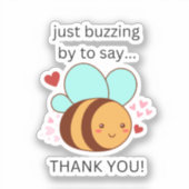 おおもしろい礼を言うためにブーンと鳴る可愛いビー シール (正面)