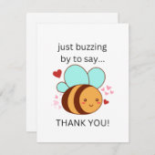 おおもしろい礼を言うためにブーンと鳴る可愛いビー 出欠カード (正面/裏面)