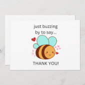 おおもしろい礼を言うためにブーンと鳴る可愛いビー 案内状 (正面/裏面)