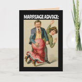 おおもしろい祝い結婚の挨拶状 サンキューカード (正面)