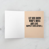 おおもしろい祝い結婚の挨拶状 サンキューカード (内部)