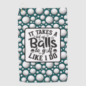 おおもしろい粗末なゴルファー白黒 ゴルフタオル (正面)