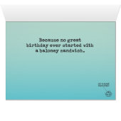 「おおもしろい酒!」 タイプライター誕生日カード (内部横(下))