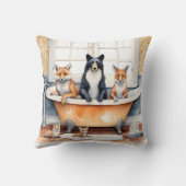おおもしろい風呂に入る動物 クッション (裏面)