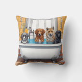 おおもしろい風呂に入る動物 クッション (裏面)