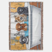 おおもしろい風呂に入る動物 スローブランケット (正面縦)