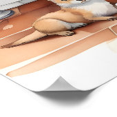 おおもしろい風呂に入る動物 ポスター (角)